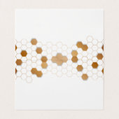 Kleine bijen vliegen op de goudhoningraat Apiarist Visitekaartjes (Binnenkant ongevouwen)