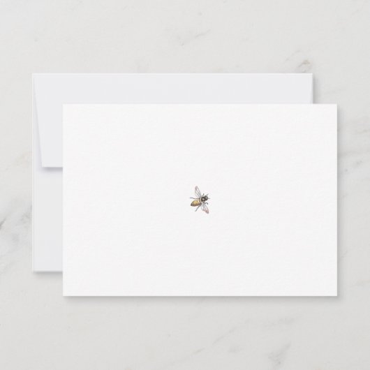 Kleine bijenbruiloft Sla de datumkaart op Save The Date (Achterkant)