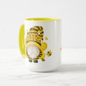 Kleine bijenkoepel in zonnebloemen mok (Voorkant links)