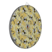 Kleine bijenpatroon bevestigen dartbord (Voorkant Links)