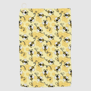 Kleine bijenpatroon bevestigen golfhanddoek
