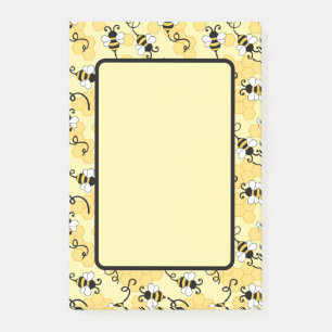 Kleine bijenpatroon bevestigen post-it® notes