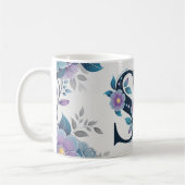 Kleine blauwe bloemen koffiemok (Links)