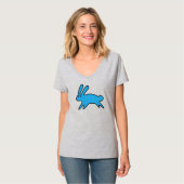 Kleine Blauwe Bunny T-shirt (Voorkant volledig)