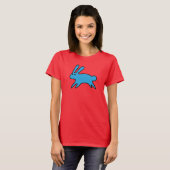 Kleine Blauwe Bunny T-shirt (Voorkant volledig)