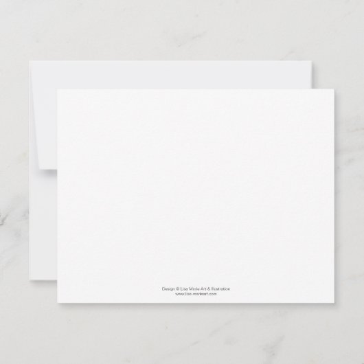 Kleine Blauwe Diplodocus | Platte bedankkaartjes Notitiekaartje (Achterkant)