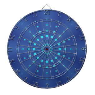 Kleine blauwe juwelen dartbord