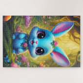 Kleine blauwe mignon legpuzzel (Horizontaal)