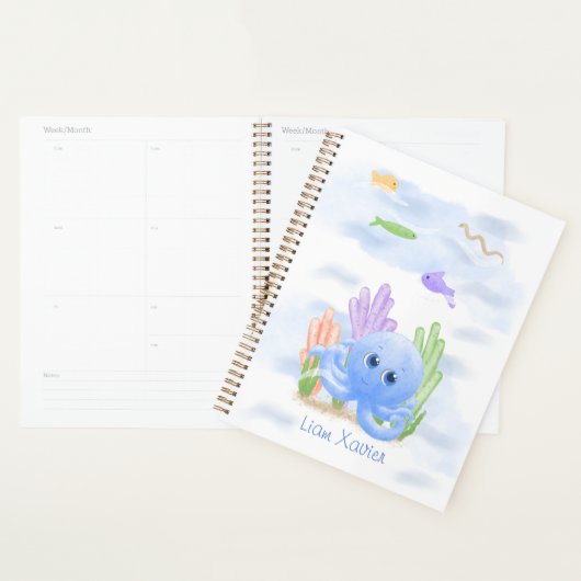 Kleine Blauwe Octopus Ouders Planner (Display)
