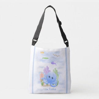 Kleine Blauwe Octopus Schoudertas Crossbody Tas