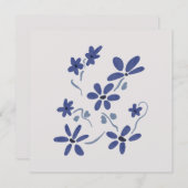 Kleine blauwe romantische bloemen (Voorkant / Achterkant)