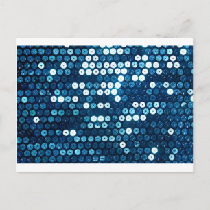 kleine blauwe sequenties briefkaart