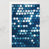 kleine blauwe sequenties briefpapier (Voorkant / Achterkant)