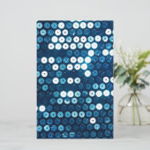 kleine blauwe sequenties briefpapier (Staand voorkant)