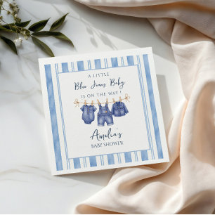 Kleine Blauwe Spijkerbroek Is Op Komst, Denim Baby Servet