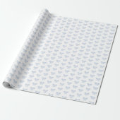 Kleine blauwe strik baby shower jongen verjaardag  cadeaupapier (Uitgerold)