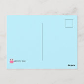 Kleine Blauwe Uil - Lege Ansichtkaart Briefkaart (Achterkant)