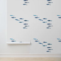 Kleine Blauwe Vissen Scholen Zeevaart