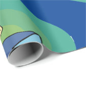 Kleine Blauwe Zeilboot Cadeaupapier (Rol Hoek)