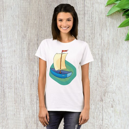Kleine Blauwe Zeilboot T-shirt