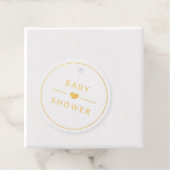 Kleine Blauwgroen Waterverf Baby shower Dank je we Bedankjes Labels (Met doos)