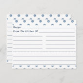 Kleine bloemen Blank Recipe Kaarten (Voorkant / Achterkant)