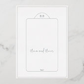 Kleine bloemen bruiloft save the date folie uitnodiging (Achterkant)