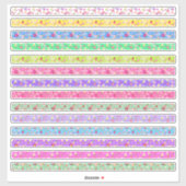 Kleine bloemranden kleuren assortiment sticker (Vel)