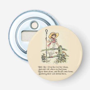 Kleine Bo-Peep: Klassieke Kate Greenaway Nursery Button Flesopener