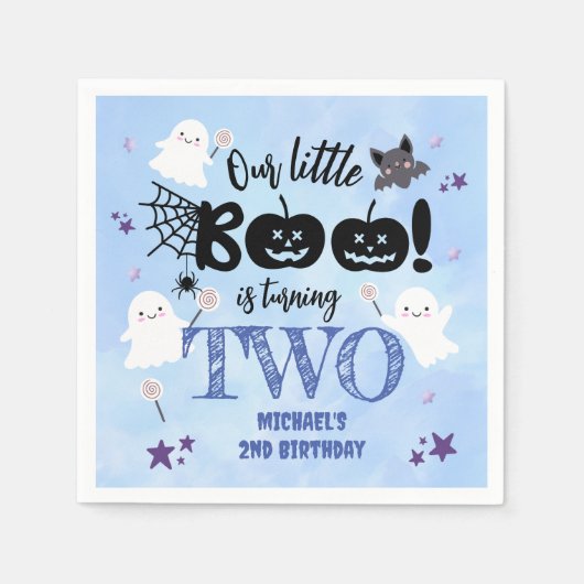 Kleine Boe! Schattige Boy Spooky Halloween 2e verj Servet (Voorkant)