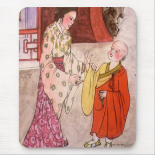 Kleine boeddhistische monk Mousepad Muismat