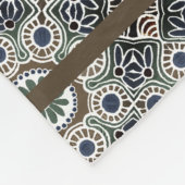 Kleine boho met tan medaillons Fleece Deken (Hoek)