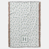 Kleine bomen | Monogrammed Holiday Deken (Voorkant Verticaal)