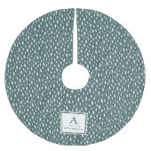 Kleine bomen | Monogrammed Spruce Green Kerstboom Rok (Voorkant)