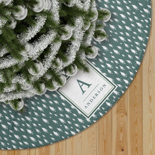 Kleine bomen | Monogrammed Spruce Green Kerstboom Rok