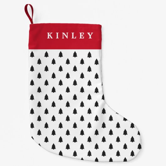 Kleine bomen op maat kerstsok (Voorkant)