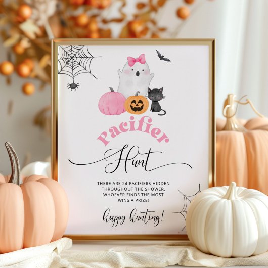 Kleine boo Fopspeen jacht baby shower spel Poster