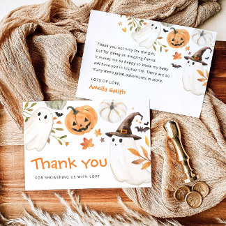 Kleine Boo Halloween Baby Shower Bedankje Bedankkaart