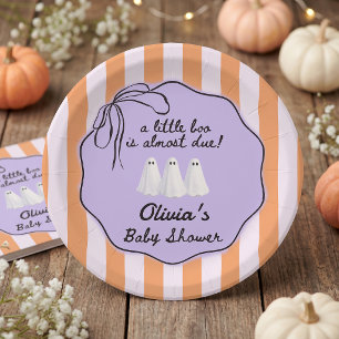 Kleine Boo Halloween Baby Shower Papieren Borden Bordje
