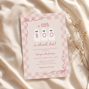 Kleine Boo Halloween Meisje Geest Baby Shower Kaart