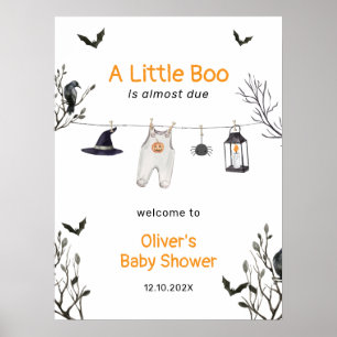 Kleine Boo Heks Wasmachine Baby Shower Welkom Poster