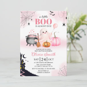 Kleine Boo is bijna jarig Meisje Roze Baby Borrel Kaart