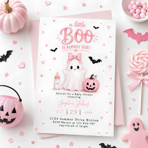 Kleine Boo is bijna klaar Roze Geest Baby Shower Kaart