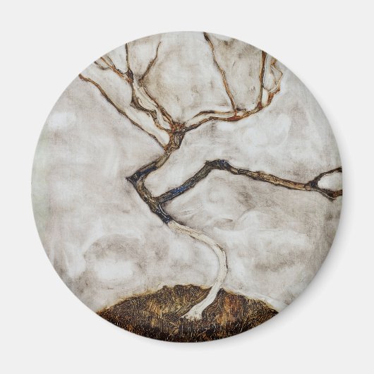 Kleine boom in de late herfst van Egon Schiele Magneet (Voorkant)