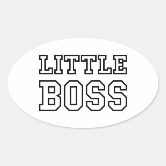 KLEINE BOSS OVALE STICKER (Voorkant)