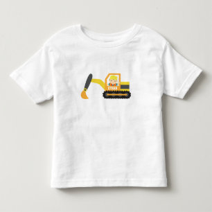 Kleine Bouwer Jongen Graafmachine Bouwvoertuig Kinder Shirts