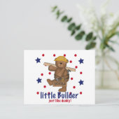 Kleine bouwer zoals papa briefkaart (Staand voorkant)