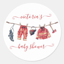 Kleine brandweerman Baby shower waslijn