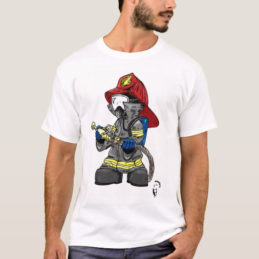 Kleine brandweerman t-shirt (Voorkant)
