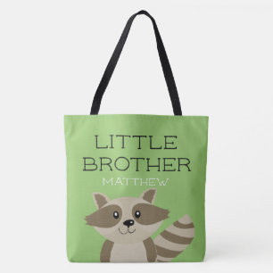 Kleine broeder Raccoon Animal Boys Versibling Gree Draagtas